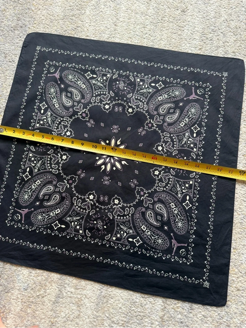 Travis Scott x Jordan Cactus Jack Flight Bandana Black Paisley 23.5”